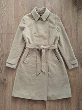 Manteau en laine beige à