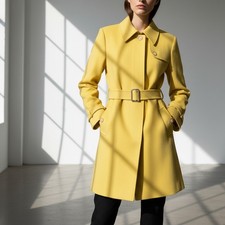 Manteau Ceinturé En Laine